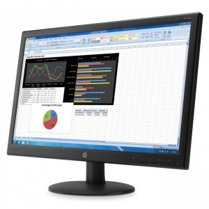 Monitor Uso profesional para la PYME HP V241p de 23.6 pulgadas vista derecha.