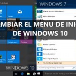 Cambiar menú inicio de Windows 10